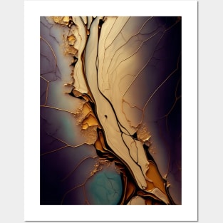 Night Time Desert - Abstract Resin Art Posters and Art